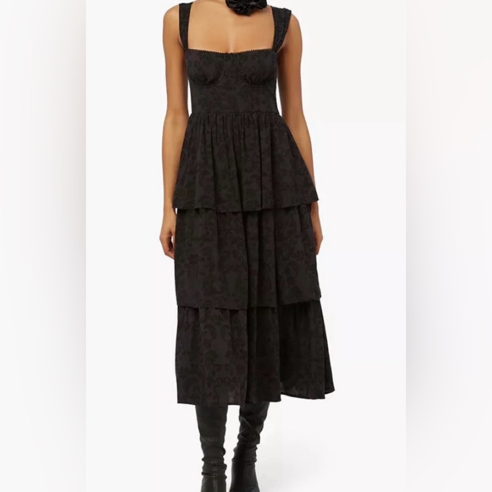 WeWoreWhat Black Floral Maxi dress